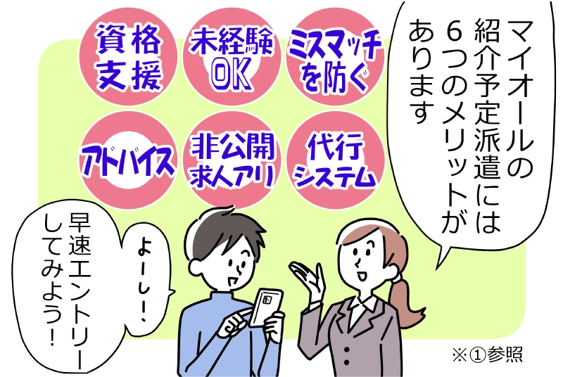最短3カ月で正社員を目指せる